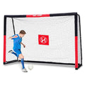 Soccer Goal for Backyard,6x4/8x5/10x6.5/12x6.5ft Metal Soccer, Soccer Goal for Kids 8-12, Soccer net with Zipper Design, Easy Assemble, Weatherproof Foam Padded Goal Post, Adults - style: 6'W×4'H