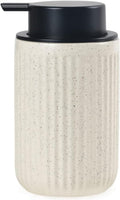 BosilunLife Dish Hand Soap Dispenser - Liquid Pump Soap Dispenser for Bathroom 12oz Ceramic Kitchen Dish Dispenser with Rust-Proof Liquid Pump Modern Refillable Lotion Bottles, Beige
