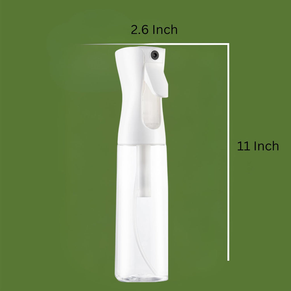 BeautifyBeauties Spray Bottle For Hair – Continuous Mister Spray Bottle for Hairstyling, Cleaning, Plants, Pets, Barbers, Salons, Essential Oil Scents (Clear, 18.6oz/500ml) "11" H x 2.6" L