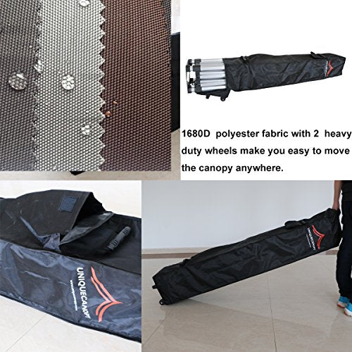 10'x10' Pop Up Canopy Tent Commercial Instant Shelter with Heavy Duty Roller Bag, 4 Canopy Sand Bags, 10x10 FT Lake Blue - color: Lake Blue