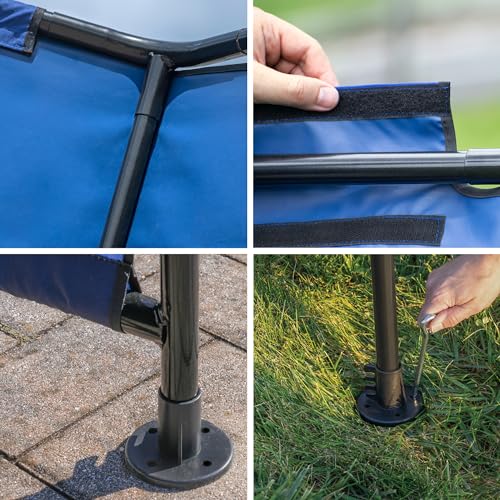 ShelterLogic 5' Outdoor Pet Shade, Versatile Pet Canopy Tent for Medium to Large-Breed Dogs, Cats, Small Animals and Livestock, Blue - size: Large