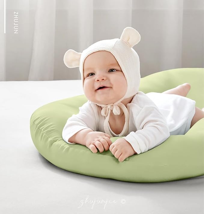 Baby Lounger for Newborn 0-18 Months, Bionic Design Infant Floor Seats & Loungers for Home and Travel, Soft Organic Cotton Baby Lounger, Newborn Babies Shower Gifts
