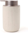 BosilunLife Dish Hand Soap Dispenser - Liquid Pump Soap Dispenser for Bathroom Decro Aprcot 12oz Ceramic Kitchen Dish Dispenser with Rust-Proof Liquid Pump Modern Refillable Lotion Bottles