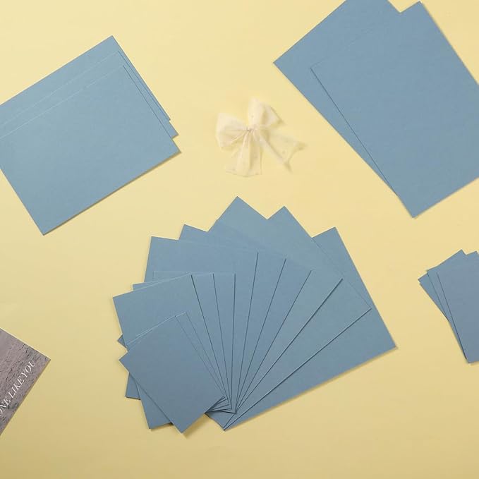 50 Sheets Blank Cardstock Paper 250 GSM Thick Heavy Cards Stock for DIY Art Projects, Card Making, Postcards, Greeting Cards, Birthday Party, Wedding Invitations (Dusty-Blue, 4x6 inches)