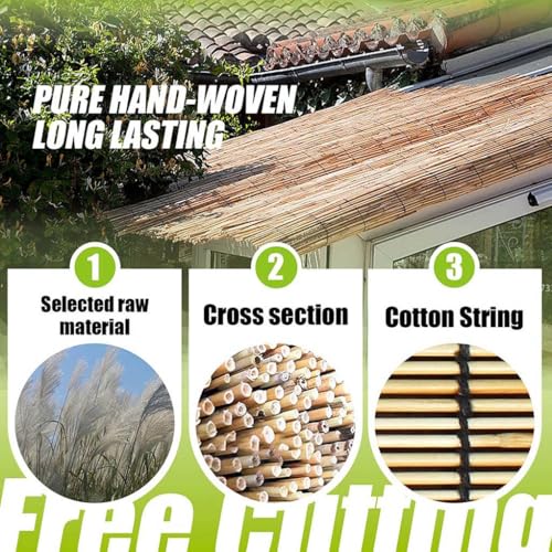 Patio Shades Roll Up Outdoor, Bamboo Blinds for Outdoor Patio, Thernal Insulated Shading Reed Blinds, Blackout Bamboo Shade, Privacy Screen, 24″ 30″ 34″ 36″ 39″ 43″ 48″ 51″ 55″ 70″ Width - size: 36"W x 39"H