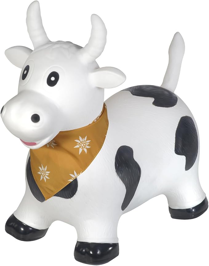 Kindsgut Bouncy Animal Hopper Cow for Children, Designed in Germany, Playful and Modern Colors, air Pump Included, Indoors and Outdoors