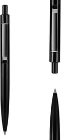 DUNBONG Black Metal Gel Pen, Gel Ink Ballpoint Pen, Black Ink, 0.5mm Retractable Ink Pen (Black)