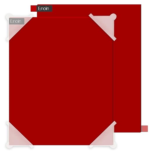 Enoin 2 Pack 8x12 Inches Red Non Transparent Acrylic/Plexiglass Sheet 0.118'' 1/8 Thick, Plastic Sheet Colored Board Panel for Glass, DIY, Painting, Art Craft