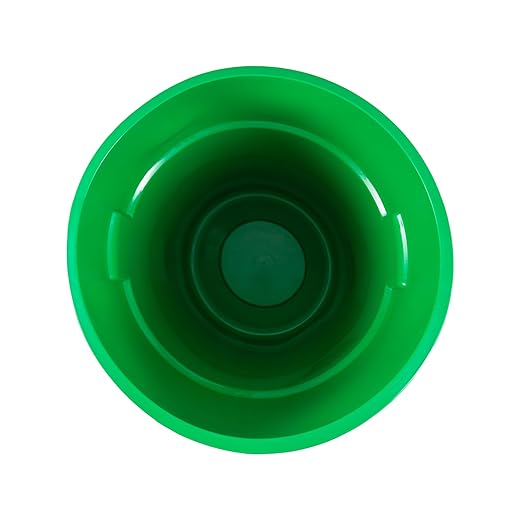 PRO&Family 20 Gallon Trash Can with Lid Round Ingredient Storage Containers Recycling Bin Kitchen Garbage Can Office Garbage Can Trash Barrel Plastic Barrel Yard Waste Bin Outdoor Trashcan (3, Green)