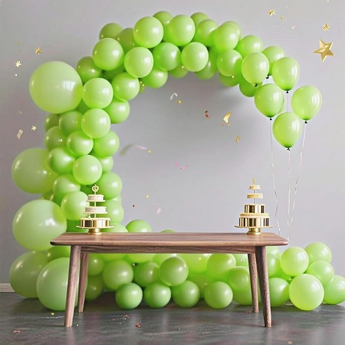 140pcs Light Green Round Balloons Different Sizes 18 12 10 5 Inch Latex Balloons for Arch Decoration Party Balloon Kit for Graduation Birthday Party Wedding Balloon Baby Shower Decoration