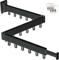 Clothes Drying Rack Wall Mounted,Space Saving Wall Drying Rack,Retractable Collapsible Tri-Fold,for Bathroom,Balcony,Outdoor lndoor with Laundry,Black