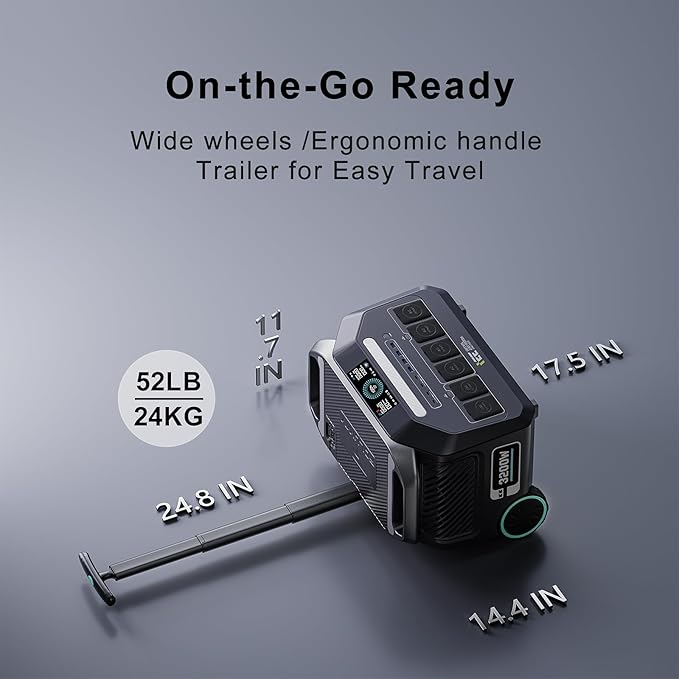 IEE 3200W/2048Wh Solar power station With 400W Solar Panel,P3200 Solar Generator(6400W Peak),1800W Super Fast Charging,APP Control Emergency Power Station for Home, Camping, Power Outages
