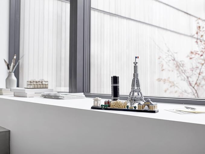 LEGO Architecture Paris Model Building Set - Detailed Display Building Blocks for Kids, Boys and Girls, Ages 12+ - Gift for Travelers - 21044