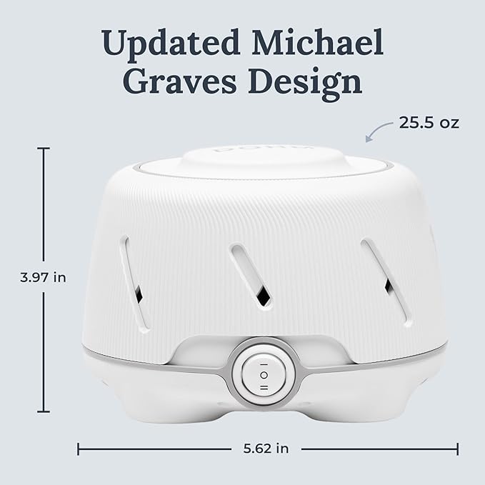 Yogasleep Dohm (White/Gray) & Travel Case (2 Piece Set) The Original White Noise Machine with Natural Sound from a Real Fan, Sleep Aid & Noise Cancelling For Adults & Baby, Office Privacy & Meditation