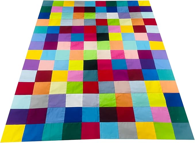 HANPATQUI 200PCS 4 x 4 inch Solid 100% Cotton Fat Quarters Fabric for Sewing and Quilting Bundles Precut Fabric Square for DIY Craft Patchwork