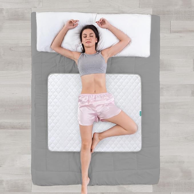 Waterproof Crib Mattress Protector 34" x 36", Non-Slip & Sturdy Mattress Pad Mat, 4 Layers Incontinence Bed Pad for Children Adults, Pets Training Pee Pad, White