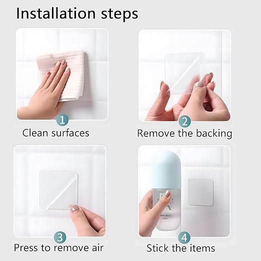 LMJIA Heavy Duty Double Sided Tape, Clear Reusable Mounting Tape Picture Hanging Adhesive Tape Removable Wall Tape Adhesive Poster Tape