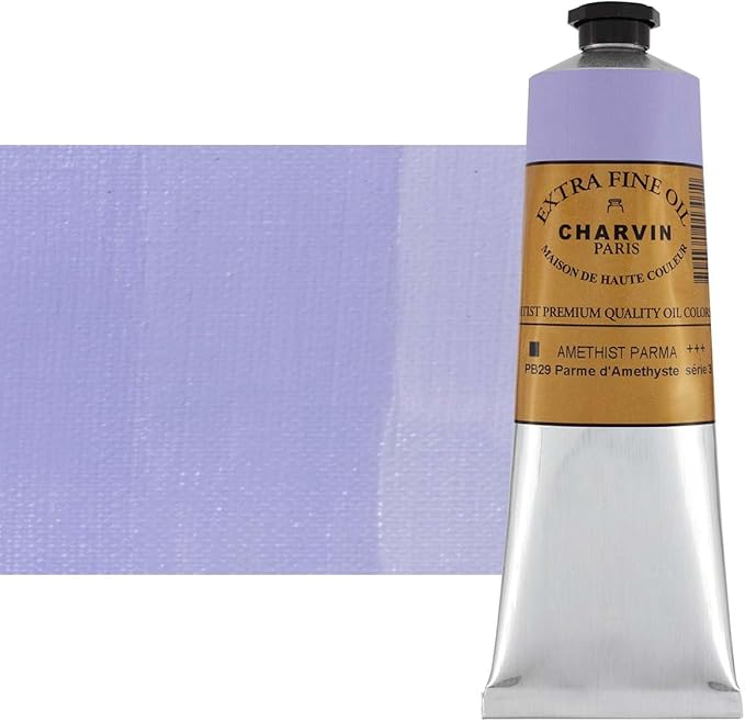 Charvin Extra Fine Oil Paint, Amethyst Parma 150 ml - Triple-Milled, Rich Texture, Poppy Oil-Based, Light-Fast, Handmade, Archival Quality