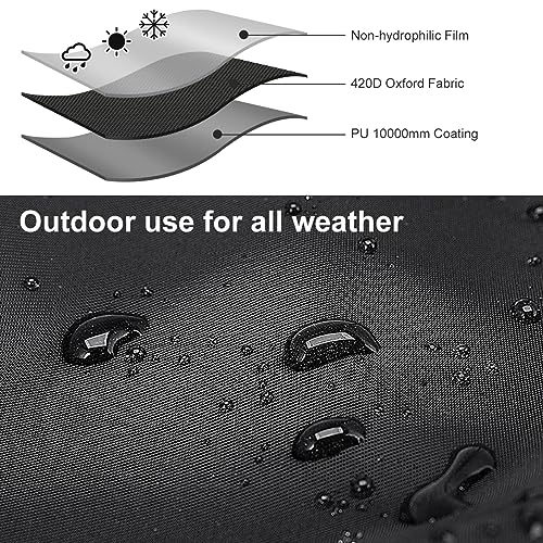 Black Waterproof Tarp Cover for Outdoor: Multi-Purpose Oxford Tarpaulin with Reinforced Webbing Loops for Camping Boat Pool Roof Tent - Durable and Tear Resistant (5ftx10ft) - size: 5x10ft