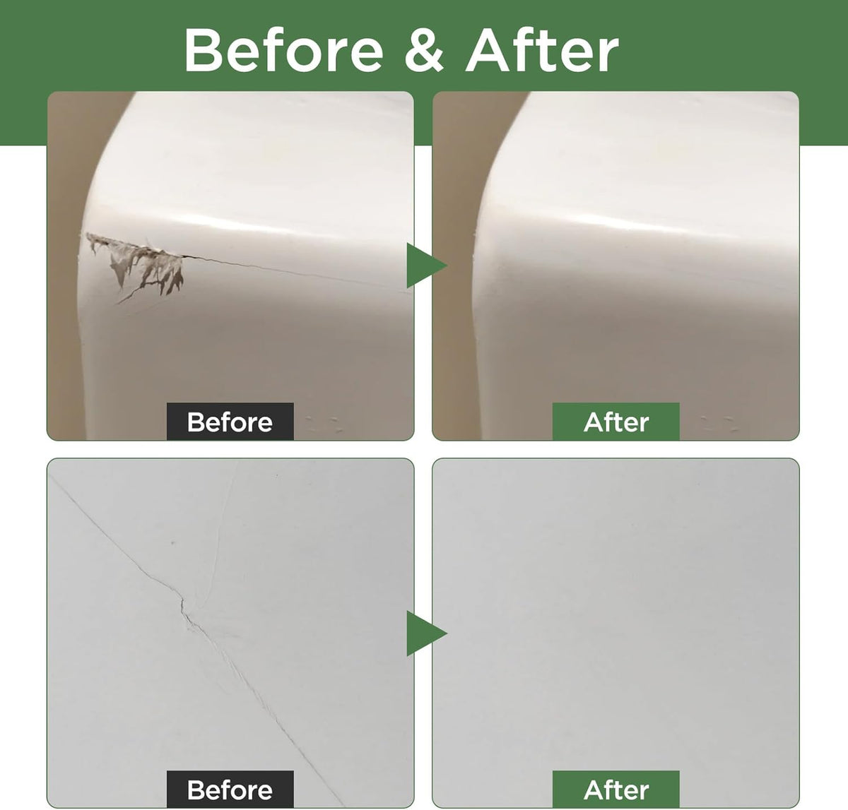 Universal Gloss White Touch Up Paint for Ceramic/Porcelain/Tile - Repair Pen Works on Kitchen Backsplash, Shower Walls, Counter Edges - No Primer Needed, Dries in 20 Minutes（1.5 Oz