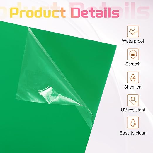 uxcell 2Pcs Acrylic Sheets 12x8 Inch Acrylic Panel 1/8 Inch-3mm Plastic Board for Picture Frames Sign Holders DIY Display Projects Craft, Green