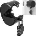 AST Door Knob Lockout Device with Passcode Padlock, Childproof Door Knob Cover, Lock Out to Smart Doorknob. Safety Cover for Faucet, Valve, Spigot. Prevent Access to Keyhole, Matte Black
