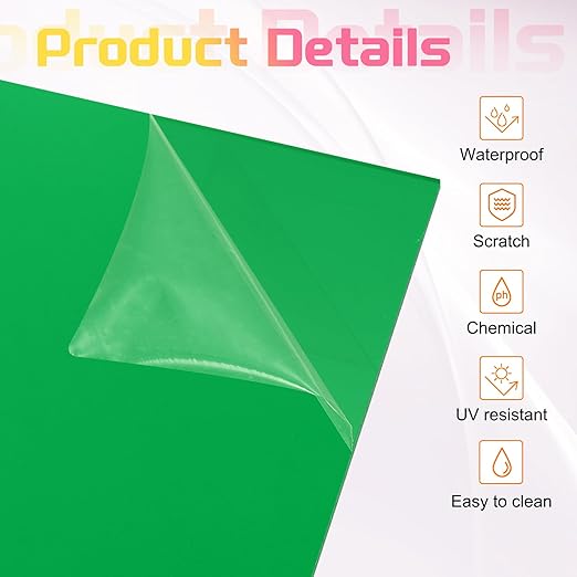 uxcell 4Pcs Acrylic Sheets 12x6 Inch Acrylic Panel 1/8 Inch-3mm Plastic Board for Picture Frames Sign Holders DIY Display Projects Craft, Clear Green