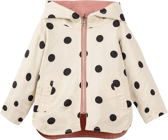 Mud Kingdom Cute Girls Hooded Jacket Reversible Full Zipper Outerwear