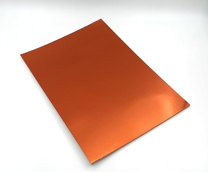 TGXRZX Metallic Orange Cardstock Paper,Size 8 "x 11" (250gsm), 15PCS,Mirror Finish Gold Foil Board for Crafting, Invitations, and Decorations,Die Cut and Plotter,Card Making (Orange)