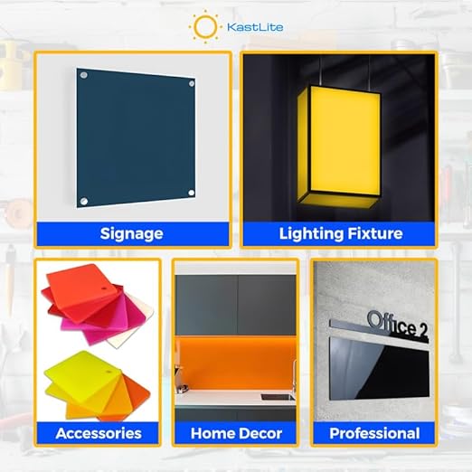 KastLite Colored Acrylic Sheets Nominal 12" x 24" - Plastic Sheet Easy to Cut, Saw, Shape, Laser Cut - Ideal for Arts & Crafts & DIY Projects- Durable, Lightweight, Scratch Resistant - Purple 8 Pack
