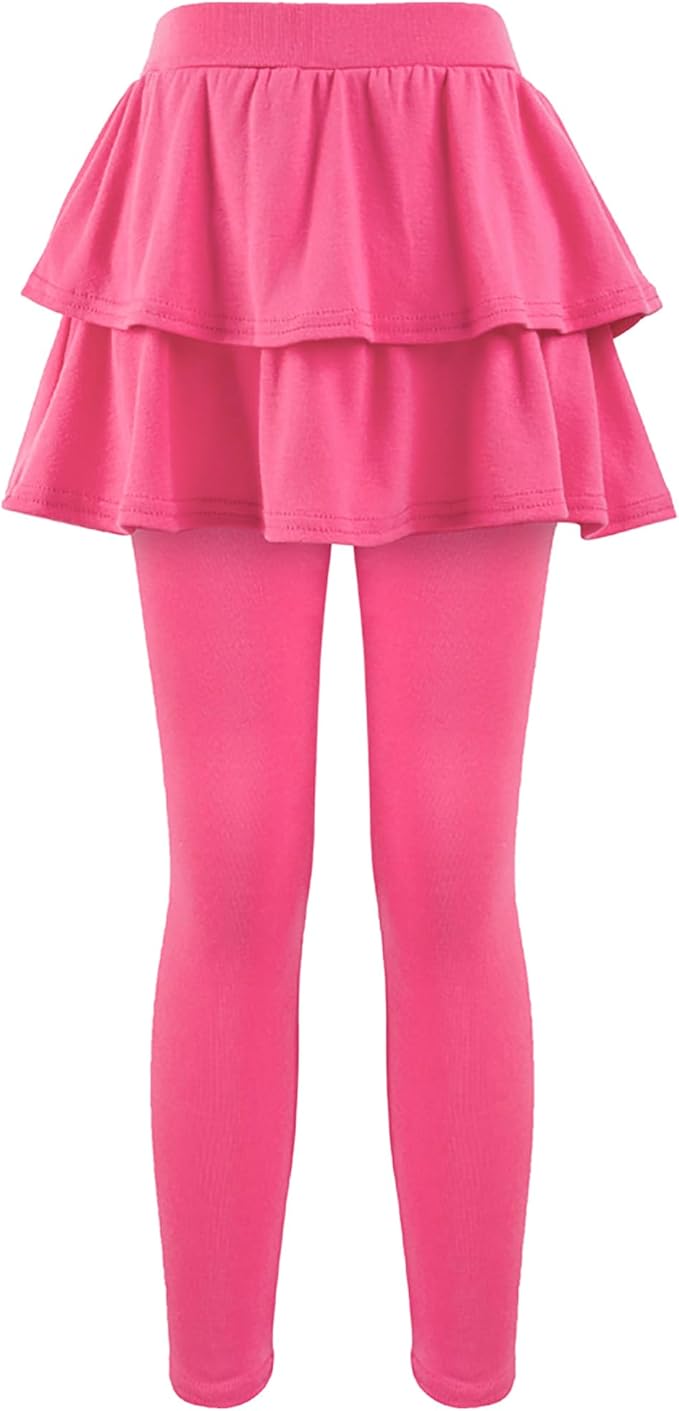 Girls School Uniform Pants Leggings with Skirts Stretch Warm Jegging 4-12 Years