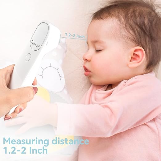 Berrcom Non Contact Infrared Thermometer Digital Forehead Thermometer for Adults and Kids Temperature Thermometer 3 in 1 with Fever Alert Touchless Baby Thermometer Large LED Display