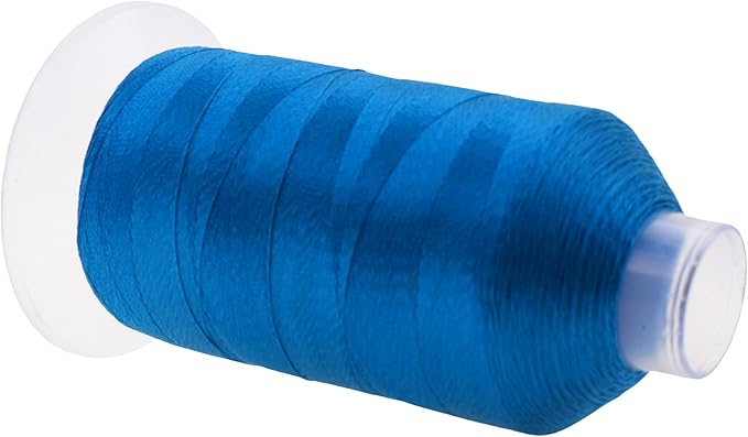 Mandala Crafts Airforce Blue Heavy Duty Thread -1500 Yds Tex 90 Thread for Sewing Drapery Jeans Leather Hair - Bonded Polyester for Outdoor Marine Upholstery