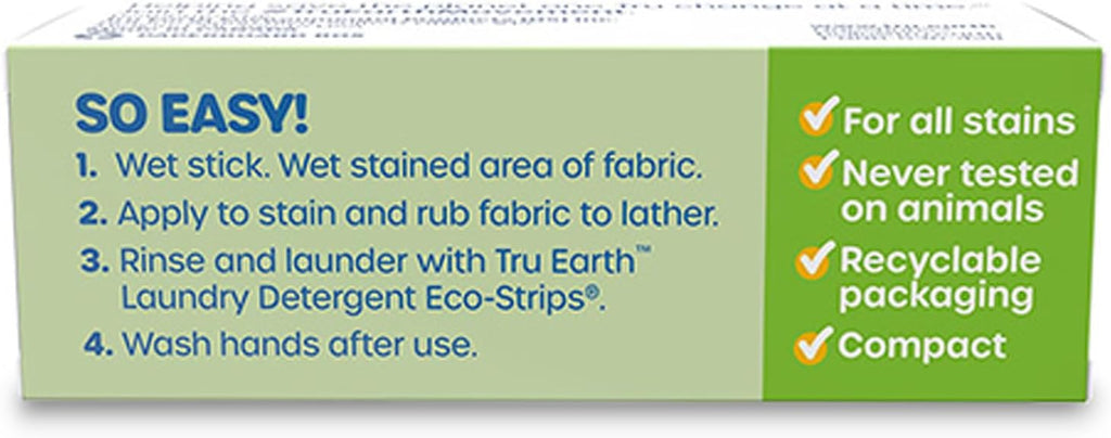 Tru Earth Stain Remover Stick | Powerful Portable Grease & Mark Remover for Clothes Laundry, Travel & Home | Stain Stick for Laundry