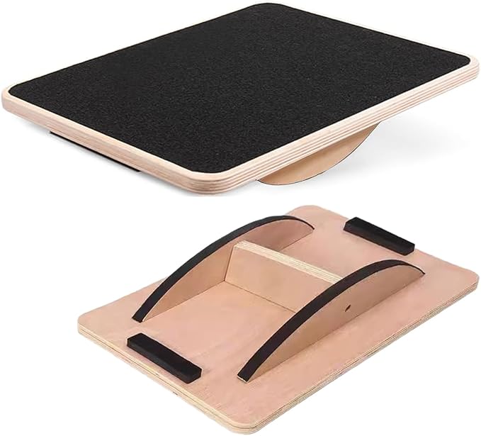 Balance Board Professional Wobble Board for Adults Anti-Slip 350LBS Balance Boards for Physical Therapy Standing Desk Core Strength Wooden Balance Board Rocker Board