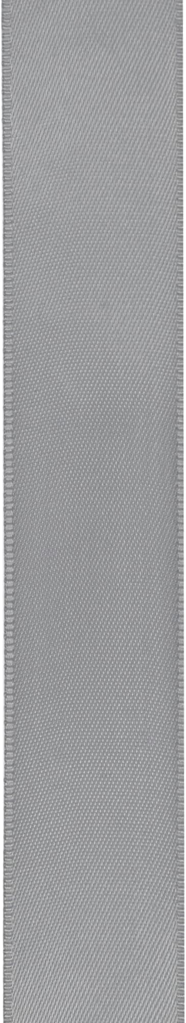 LIUYAXI Silver Stain Ribbon, 1-1/2" X Continuous 50 Yards, Double Faced Fabric Ribbon Perfect for Gift Wrapping Wedding Birthday Party Chair Sash Christmas Hair Floral Craft Sewing