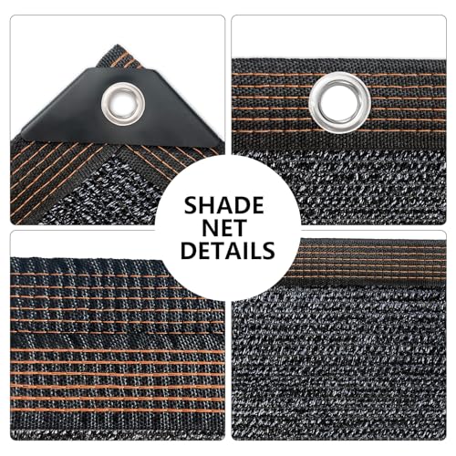 Shade-Cloth 85-90% for Garden Greenhouse Plants 10x12 FT, Black Sun-Block Shade Cover Mesh Tarp with Grommets Sun Shade Canopy for Outdoor Pergola Patio Flower Lawn Kennel Chicken Coop - size: 10x12 FT