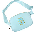 Gitus Gifts for 8 9 10 11 12 Year Old Girls Belt Bag Fanny Pack Crossbody Bags with Initial Letter Patch Cute Stuff Birthday Gifts for Teen Girls Women Personalized Trend Stuff (Icing Blue-Q)
