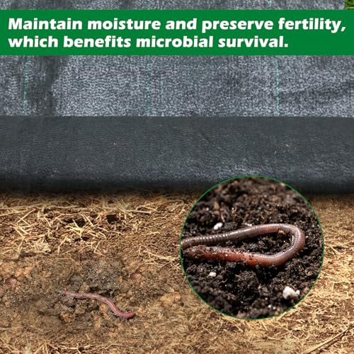 WAENLIR 5.8oz 4ft x100ft Heavy Duty Weed Barrier Landscape Fabric, Woven Geotextile Garden Fabric Weed Blocker Ground Cover Mat, Gardening Weed Control Cloth for Outdoor,Commercial Driveway Fabric - size: 5.8oz 4ft x 100ft