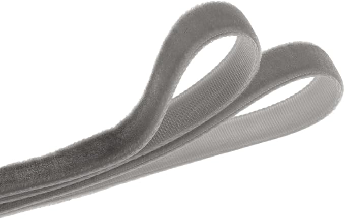 Vintage Silver Velvet Ribbon, 3/8 Inch X 25Yd
