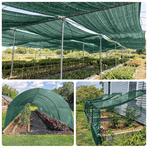 SUNNY GUARD 35-45% Sun Shade Cloth, 6 x 12 FT Green HDPE Mesh – Breathable Garden Shade Cover for Plants, Vegetables, Greenhouse, Patio, Chicken Coop & Dog Kennel - color: 40% SHADE-GREEN, size: 6 FT x 12 FT