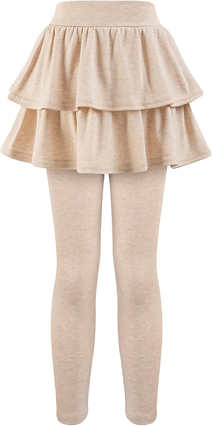 Girls School Uniform Pants Leggings with Skirts Stretch Warm Jegging 4-12 Years