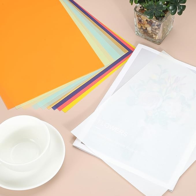 PATIKIL 60 Sheets Vellum Paper 8.5x11inches, Printable Translucent Paper 100GSM Colored for Invitations Laser Inkjet Printing Card Making Crafting Wedding Tracing, Green/Pink