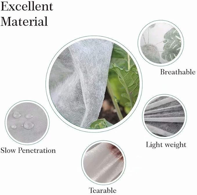 Agfabric Plant Covers Freeze Protection Row Covers 1.5oz 16'x25' Frost Cover for Freeze Protection,Frost Cloth for Plants,White