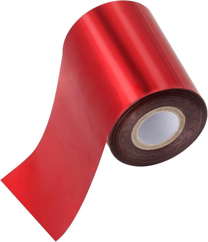 PATIKIL 3.2"x400Ft Hot Stamping Foil Paper,Heat Transfer Hot Stamping Paper Foil Roll for Leather DIY Logo Decor Craft Gift Card Package Scrapbook,Red
