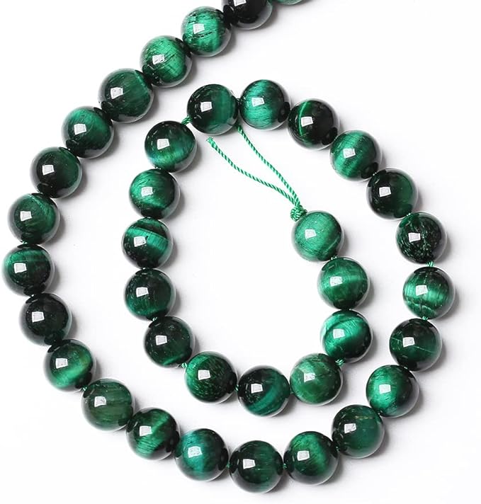 90PCS 4mm Top AAA Green Tiger Eye Beads Natural Stone Round Loose Beads for Jewelry Making DIY Bracelet,Necklace, Earrings 15" Inch (Green Tiger Eye Stone, 4mm)