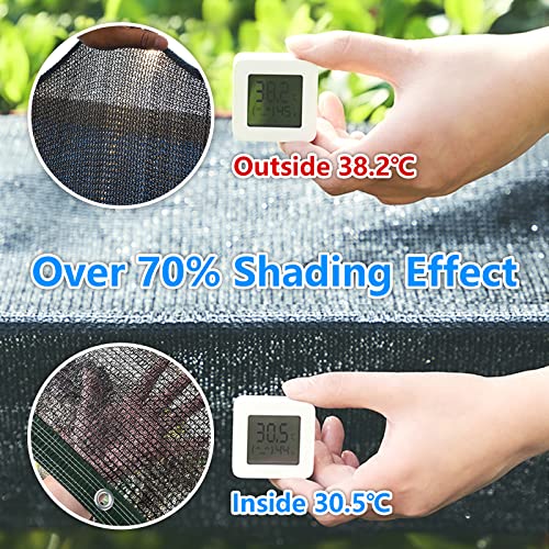 70% Black Shade Cloth for Garden, 6.5x10FT Resistant Garden Sun Shade Net, Durable Mesh Shade Tarp with Reinforced Grommets for Greenhouse, Plant, Chicken Coop, Pergola,Canopy (6.5ft*10ft) - color: 6.5ftx10ft