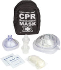 Ever Ready First Aid Adult and Infant CPR Mask Combo Kit with 2 Valves with Pair of Vinyl Gloves & 2 Alcohol Prep Pads - Tactical Black