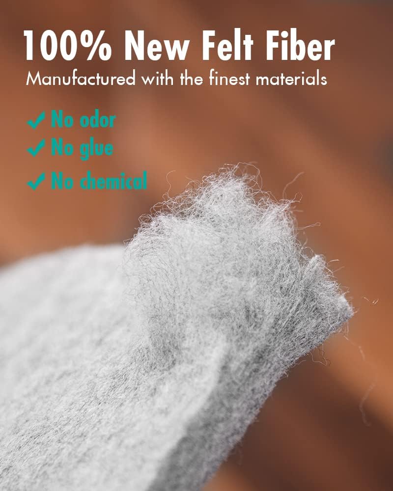 Non Slip Rug Pad Gripper - 2x3 Feet 1/4” Extra Thick Felt Under Rug for Area Rugs and Hardwood Floors,Super Cushioned Non Skid Carpet Padding