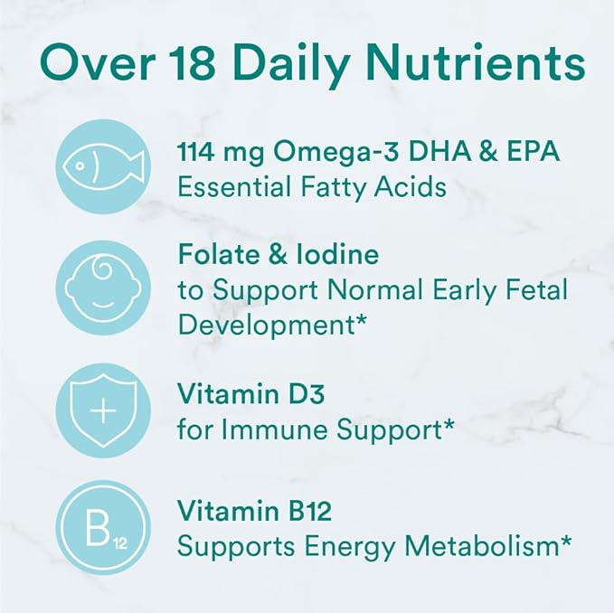 SmartyPants Prenatal Vitamins for Women, Multivitamin Gummies: Omega 3 Fish Oil (EPA/DHA), Biotin, Methylfolate, Vitamin D3, C, Vitamin B12, B6, A, K & Zinc, Inositol, 120 Count (30 Day Supply)